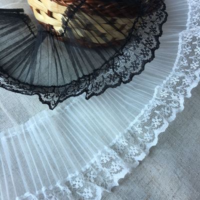 taobao agent [Width 6cm mesh pleated lace] Ou Genfa lace lace bjd baby clothing OB11 dress