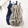2018 mùa thu của phụ nữ mỏng màu rắn đan sling mỏng giữa chiều dài vest 1042 áo nữ đẹp