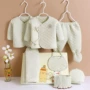Bộ quần áo cotton cho bé sơ sinh dày hơn 0-3 tháng mùa thu và mùa đông cho bé sơ sinh trăng tròn đồ cho bé sơ sinh