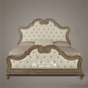 Sang trọng giường Pháp cổ điển đồ nội thất cổ người lớn rắn gỗ giường đôi 1.5 m giường ngủ
