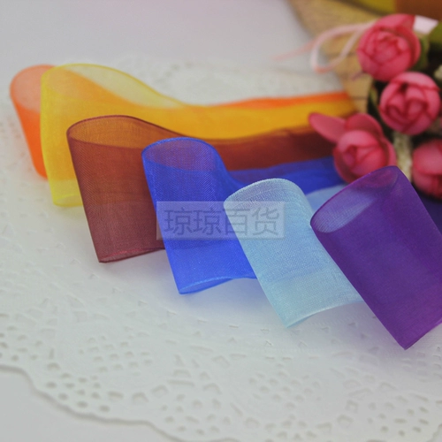 Прозрачная шифоновая лента, кабельные стяжки, 3.8-4см, 45м