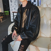 2018 mùa xuân mới ve áo áo khoác da nam Hàn Quốc phiên bản của thanh niên Slim đẹp trai xu hướng da xe gắn máy áo khoác áo choàng nam