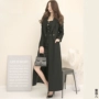 Áo len nữ 2018 mới của Hàn Quốc áo khoác len siêu mỏng thon dài màu đen cho nữ mùa thu đông - Áo Hàn Quốc áo khoác dáng dài nữ