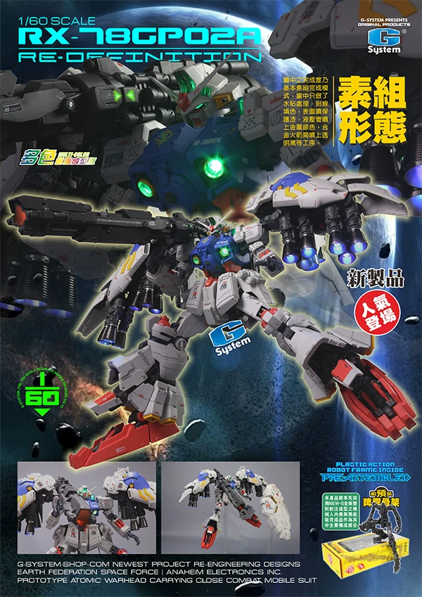 Tide Model World G-System 1/60 RX-78 GP02A Gundam GK/смола модель пятно