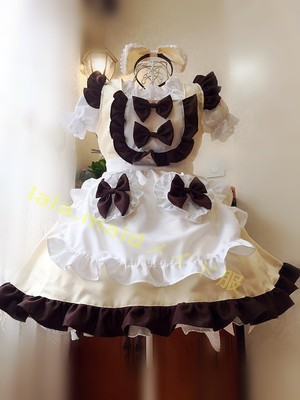 taobao agent Christmas new free shipping milk coffee maid dress cute 5 -piece maid lolita gorgeous princess maid