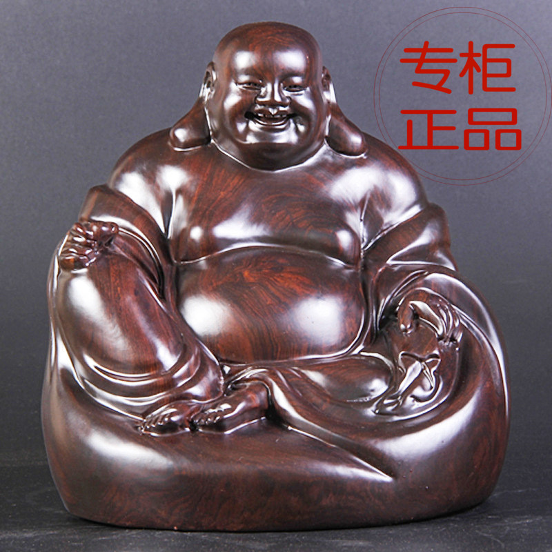 工藝品木雕木質招財辦公室佛像黑檀實木紅木開業客廳雕刻女擺件