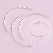 925 sterling bạc phụ kiện tự làm đôi nhẫn khuỷu tay làm bằng tay vòng đeo tay vật liệu đính cườm nửa vòng đeo tay - Vòng đeo tay Cuff