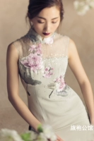 Ципао, весенняя юбка, модное платье, 2018, китайский стиль, с вышивкой