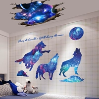 Трехмерное украшение на стену, креативный аксессуар, звездное небо, наклейка, самоклеющиеся обои, в 3d формате