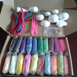 Прозрачная глина, без сушки в лампе, 2000 грамм, 20 цветов