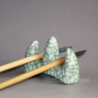 Джингджэнь чистые антикварные кусочки ручной работы Celadon Crack Glaze Pen/Pen Sonding Book Fang Four Treasure Ru Фарфор