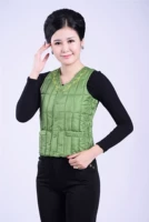 Áo vest nữ trung và cũ cotton vest mùa thu vai và mùa đông mẫu vest nữ xuống áo vest mẹ đóng vest nhỏ ấm áp áo lông vũ