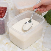 Nhà sáng tạo Nhật Bản nhập khẩu nhà bếp đường trắng hộp lưu trữ hạt nhựa hộp kín hộp tủ lạnh trái cây lưu trữ hộp dài - Đồ bảo quản