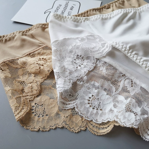 Розовое нижнее белье, шелковистые японские шелковые сексуальные дышащие штаны, средняя посадка, большой размер