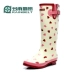 Hàn Quốc màu hồng tình yêu thời trang hoang dã mưa mưa mùa hè của phụ nữ cao ủng đi mưa giày dép trơn giày mưa nữ - Rainshoes