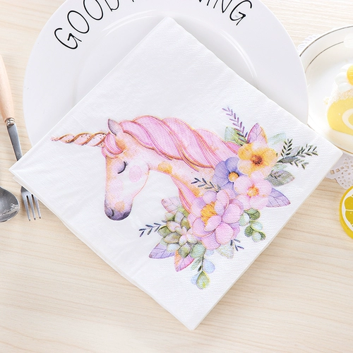 INS WINTE UNICORNS Цветные бумажные полотенца