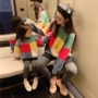 Áo len mẹ-con 2019 thu đông 2018 phiên bản mới của Hàn Quốc của mẹ chồng thời trang mẹ và con gái áo len màu trên đầu - Trang phục dành cho cha mẹ và con áo gia đình
