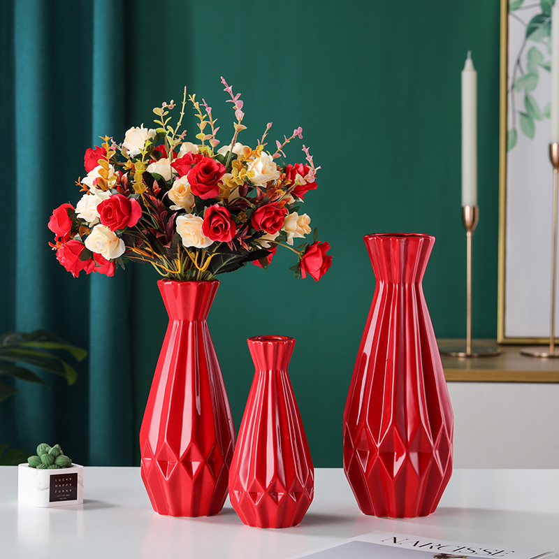 2023 Modern Ceramic Master Bedroom Simple Creative Home Vase Living Room Wedding House Classic Desktop Noble Decoration Specification drawing