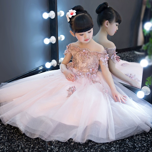 Наряд маленькой принцессы, свадебное платье, костюм, розовое пианино, юбка-пачка, для подиума
