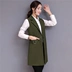 2018 mùa xuân và mùa thu mới cardigan Hàn Quốc phiên bản của mỏng giảm béo kích thước lớn vest phù hợp với áo khoác nữ dài vest phụ nữ Áo vest