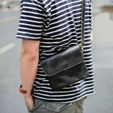 Японский рюкзак, барсетка, кожаная сумка на одно плечо, маленькая сумка клатч, из натуральной кожи, воловья кожа