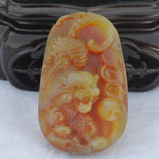 Украшения на шею 云南龙陵黄龙玉老虎皮带扣腰佩 玉石男款腰饰腰带扣腰牌