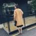 Mùa thu mới lỏng kích thước lớn áo len của phụ nữ áo gió Hàn Quốc phiên bản của phần dài là mỏng V-Cổ áo len