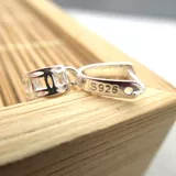 Подвеска, ожерелье, изумрудная застежка из нефрита, серебро 925 пробы, серебро 925 пробы