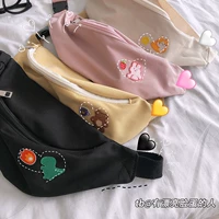 Брендовая свежая милая японская нагрудная сумка, мультяшная сумка через плечо, с вышивкой, в японском стиле