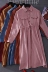 Dây rút eo váy nữ tether Hàn Quốc phiên bản của mùa thu và mùa đông sản phẩm mới gió lười biếng vuông cổ áo áo thun váy cao eo áo váy quần áo nữ Sản phẩm HOT