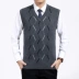 Mới mùa thu và mùa đông trung niên của nam giới V-Cổ len vest cashmere áo len áo len kích thước lớn cha vest vest len dệt kim Dệt kim Vest