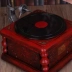 Retro phonograph đồ trang trí sáng tạo nhà vinyl ghi máy kim loại mô hình quán bar trang trí phòng khách - Máy hát Máy hát