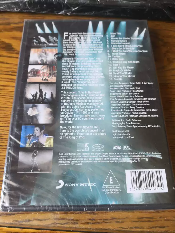 Michael Jackson Live In Bucharest Spot Bucharest Genuine DVD