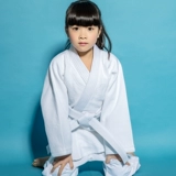 Хлопковая детская белая одежда для дзюдо подходит для мужчин и женщин, увеличенная толщина