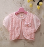 Летняя хлопковая детская трехмерная накидка, жилет, белый розовый плащ, детская одежда, короткий рукав