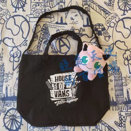 Vans, черная вместительная и большая сумка на одно плечо, тканевый мешок, скейтборд
