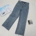 Viện nghiên cứu DAFA Vintage Hong Kong Style Nine Quần Jeans Loose Nữ Sinh viên Hàn Quốc bf Joker Eo cao Nữ