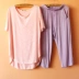 Có thể mặc đồ ngủ mùa hè nữ Hàn Quốc phiên bản của bông tre ngắn tay cổ tròn T-Shirt đáy áo Modal cắt quần dịch vụ nhà Bên ngoài ăn mặc