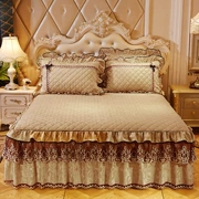 ren châu Âu giường bông váy bedspread đơn nhung dày ấm áp mùa đông Simmons đơn hoặc kép giường bìa trượt - Váy Petti