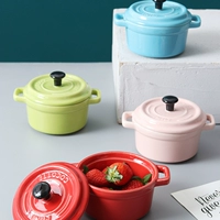 Керамический ремень для яиц на пару, покрытый маленькой миской с двойной кожей молочной миски, пудинг десерт, выпечка печь может использовать дополнительную пищевую миску
