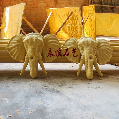 Yongshun Sandstone Кругный резные рельеф -песчаник Фреска фэн -шуи скульптур