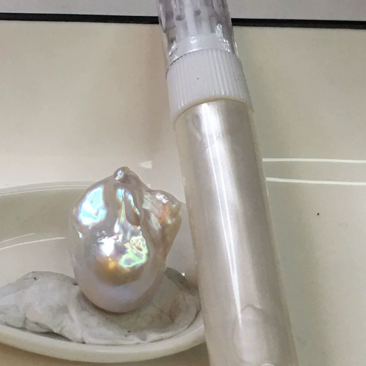 Код беспоко: Барокко жемчуг ремонт ручка DIY Барокко жемчуг скоростной ремонт жидкость белый бежевый ремонтирующий компактный консилер
