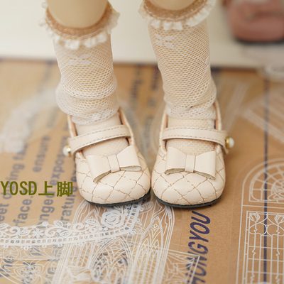 taobao agent Bjd six -point baby shoes small six -point square head Zhenping sole shoes Small fish dot baby shoes spot