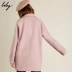 Đặc biệt Lily2018 mùa đông mới dành cho nữ phiên bản Hàn Quốc của chiếc áo khoác len dài phần rộng nhẹ màu tím nhạt 1916 - Áo Hàn Quốc áo khoác dạ nữ dài Áo Hàn Quốc
