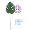 Mô phỏng lá lớn lá xanh lá cây monstera cành hoa cắm lá cọ lá cây trang trí chậu nhựa - Hoa nhân tạo / Cây / Trái cây