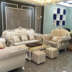 sofa vải kết hợp phòng khách châu Âu trang bị đầy đủ 1 + 2 + 3 kích thước căn hộ ba-bit đơn giản sofa thẩm mỹ viện châu Âu - Ghế sô pha ghế sô pha gỗ Ghế sô pha