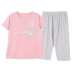 Bộ đồ ngủ mùa hè của phụ nữ phù hợp với ngắn- tay hai mảnh mùa hè váy cắt quần bông mới 2018 phụ nữ quần Hàn Quốc phiên bản của phần mỏng bộ lanh thái mặc nhà Giống cái