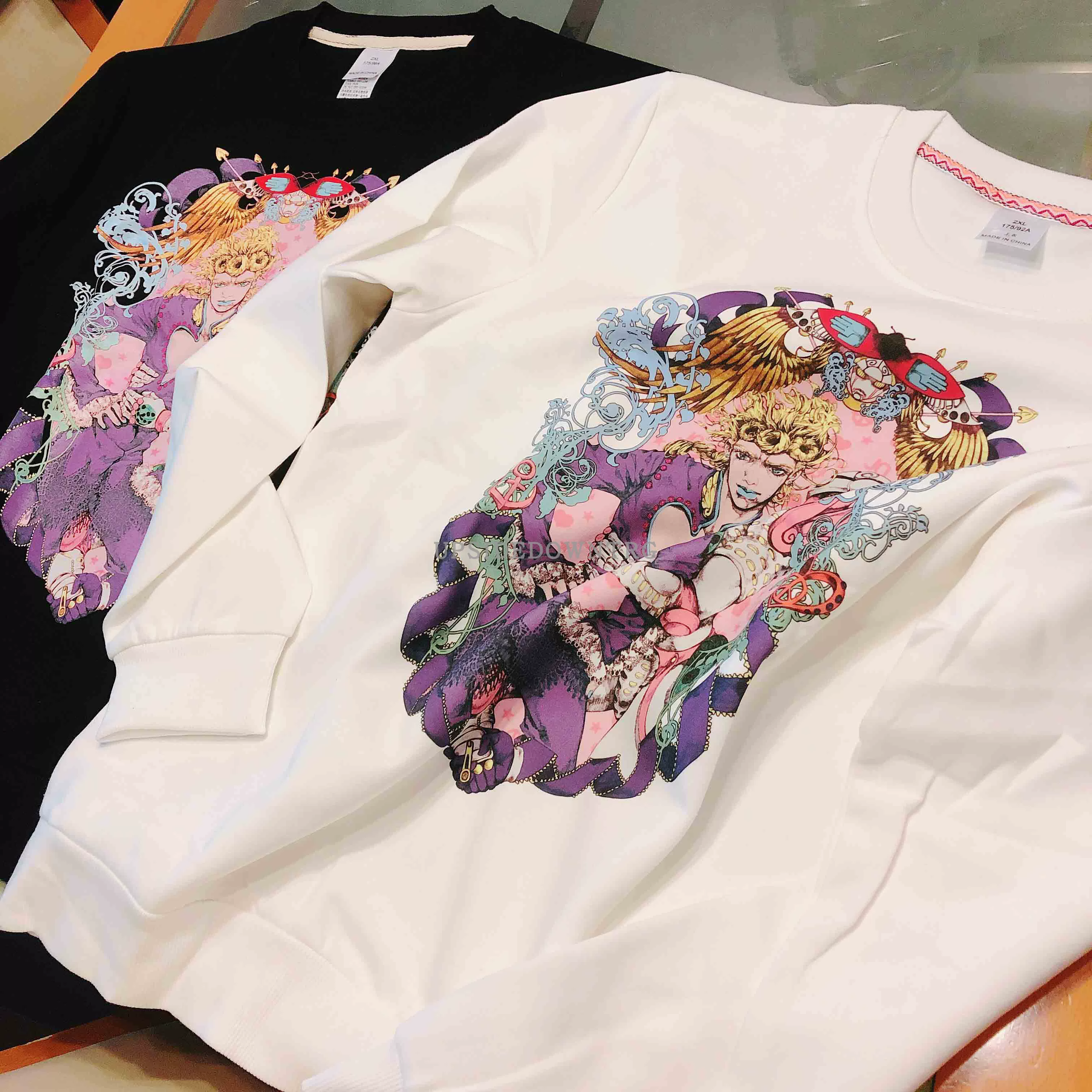 ▽ Джоджо удивительное приключение GIO Qiao Luno Golden Wind Golden Wind Experience Jacket Sweatshot T-т Shirt с коротким рукавом Пейзаж