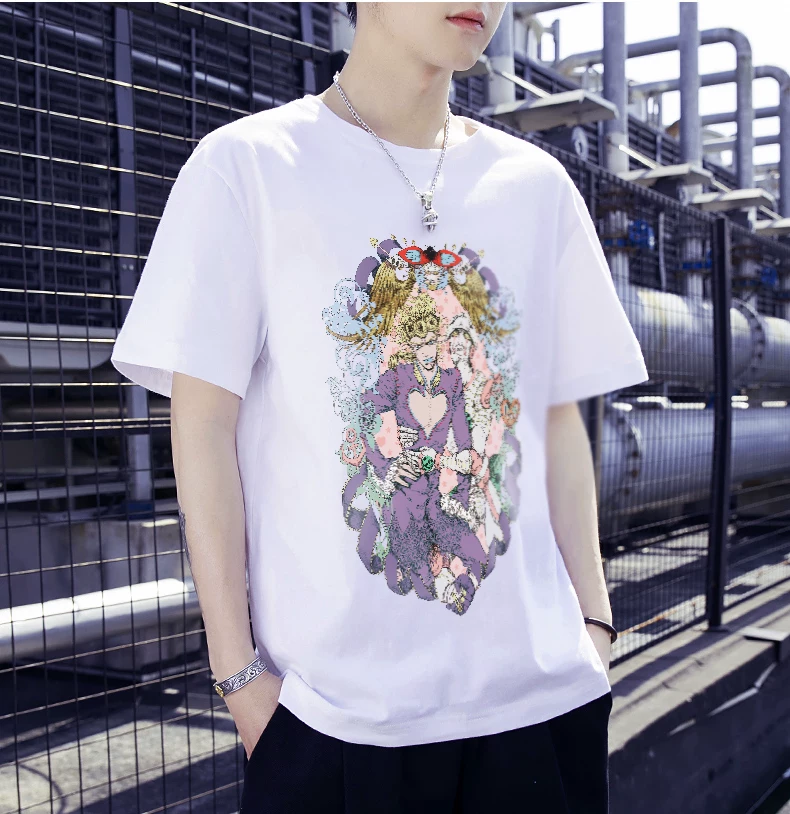 ▽ Джоджо удивительное приключение GIO Qiao Luno Golden Wind Golden Wind Experience Jacket Sweatshot T-т Shirt с коротким рукавом Пейзаж