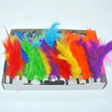 Цветные куриные перья, цветы, сверчки, натуральные игрушки с перьями оптом